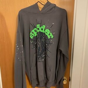 Grey sp5der hoodie size Xl